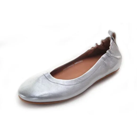 NWOB FITFLOP ALLEGRO ballet flats shoes metallic silver womens sz